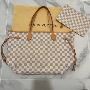 Louis Vuitton never full MM Damier Azur